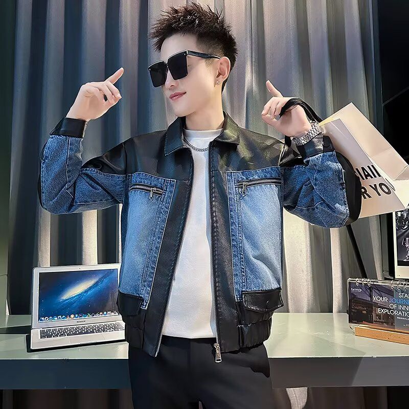 2024春秋痞帅外套男ins高街潮牌港风日系原宿风韩版潮流宽松夹克