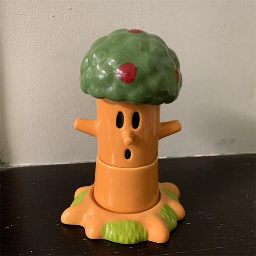 4件套釉下彩手绘日式星之卡比风雨大树陶瓷叠叠杯卡通人物杯子