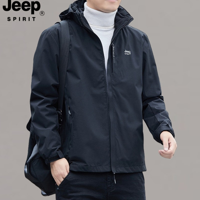 JEEP秋季加绒都市休闲夹克外套