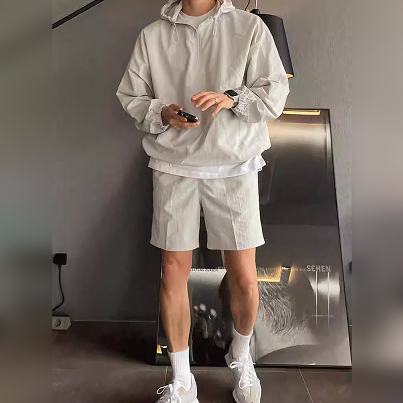 高端防晒套装休闲运动酷帅高级感2026春夏款男装痞帅冰丝速干外套