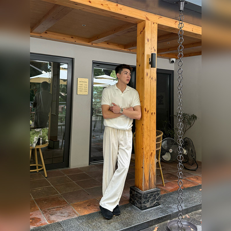 轻奢老钱风天丝莱赛尔舒适休闲裤男2026春夏西裤百搭直筒垂感长裤