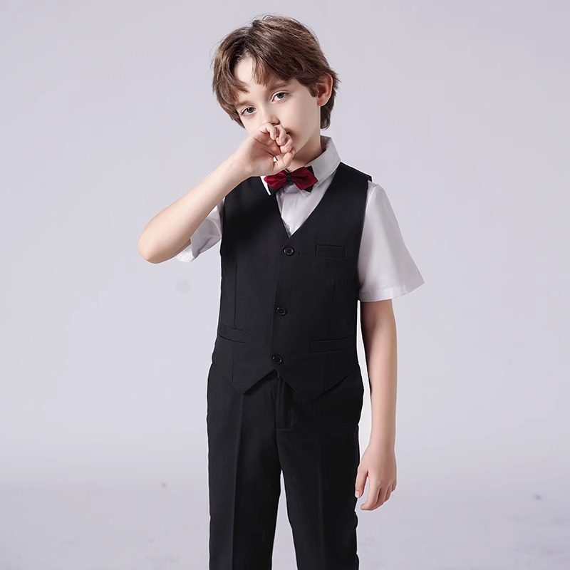 男童礼服花童西装小男生儿童合唱服钢琴演出服套装主持人毕业服装