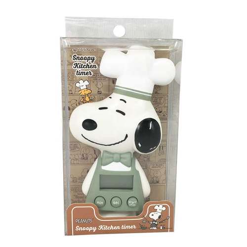 日本代购史努比可爱厨师系列厨房计时器电子磁吸定时器可吸冰箱贴