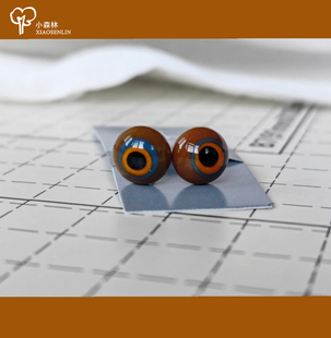 小森林◉暗黑ooak泰迪熊黑白搞怪玻璃眼 关节手工玩偶艺术家怪物眼