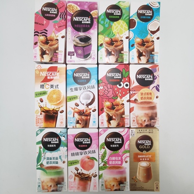 雀巢新口味黑咖固体速溶果咖果味