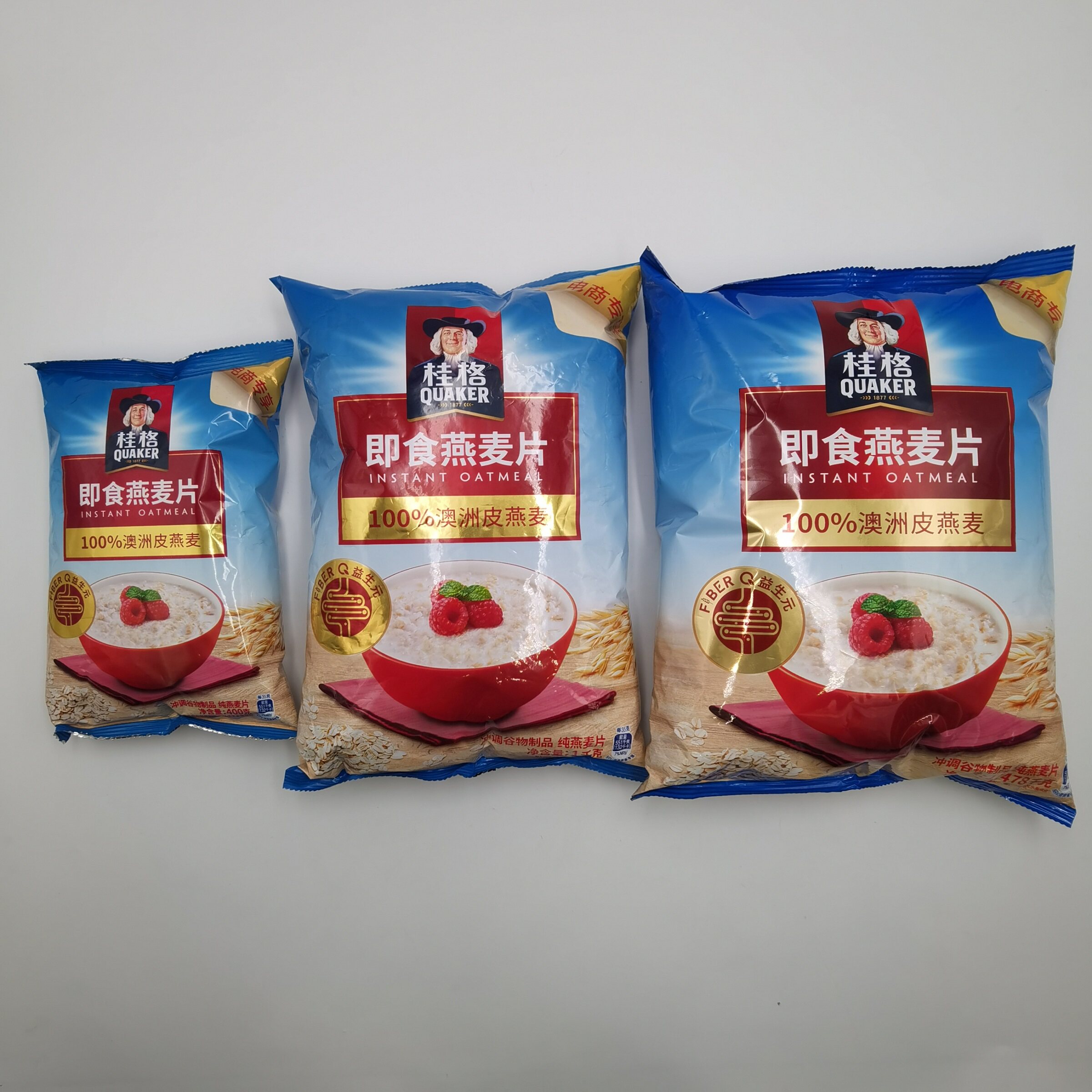 桂格即食纯燕麦片400克 经典原味1000即冲无添加蔗糖澳洲进口1478