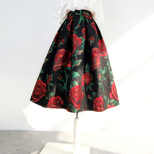 子未伊 小众私藏绣花遮胯显瘦优雅淑女时尚设计感A字裙