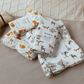 婴姿新生婴儿纱布包单夏季 薄软盖肚襁褓包巾毯子宝宝吸水大浴巾