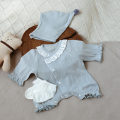 小月龄和尚服哈衣套装 婴儿姿新生婴儿公主连体衣服夏季 女宝宝夏装