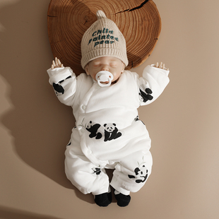 婴姿婴儿衣服冬季0一3月宝宝夹棉加厚袄小月龄10个月冬装一岁棉