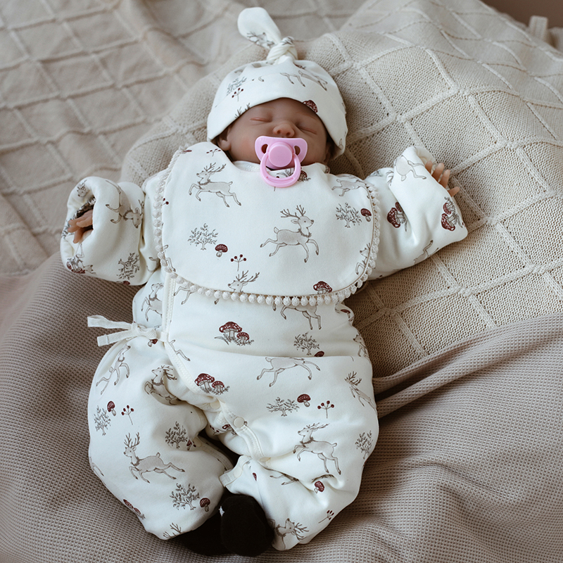 新生婴儿连体衣冬季加厚宝宝衣服