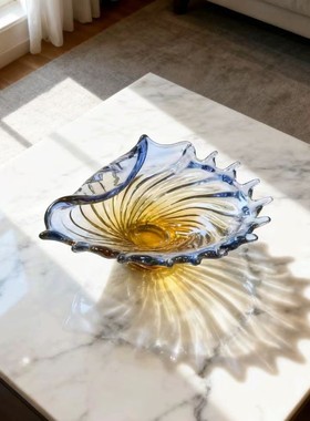 设计师款纯手作琉璃果盘摆件