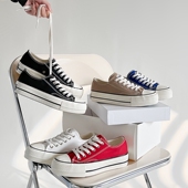 透气增高学生松糕板鞋 环球厚底帆布鞋 鞋 子百搭休闲女鞋 女春季 新款