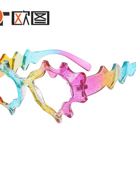 2024年度新款不规则未来感Y2K太阳镜朋克嘻哈个性男女辣妹眼镜