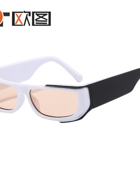 色彩拼套绚丽太阳镜男女士嘻哈小框欧美墨镜时尚穿搭眼镜M6113