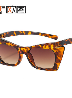 新款时尚全框猫眼太阳镜M343 欧美个性街拍太阳眼镜 跨境眼镜