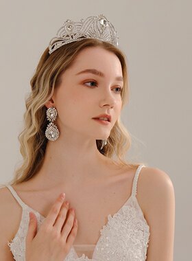 韩式公主新娘皇冠头饰婚礼礼服主婚纱配饰结婚成年礼生日王冠女神