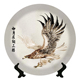 如鹰展翅装 饰盘陶瓷盘礼物礼品现代节日家居装 饰品用品摆台