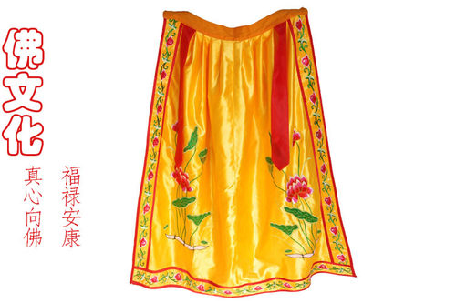 佛家刺绣观音菩萨荷花佛袍披风肩