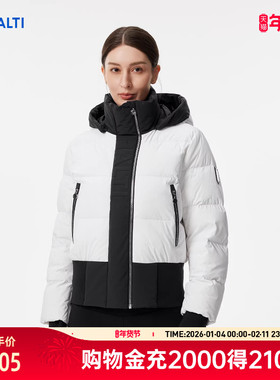 HALTI哈尔迪女士95鹅绒时尚短款收腰黑武士面包羽绒服HDTFA29104S