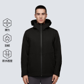 HALTI哈尔迪男士 户外休闲加绒保暖防风拒水立领软壳衣HFSDT56036S