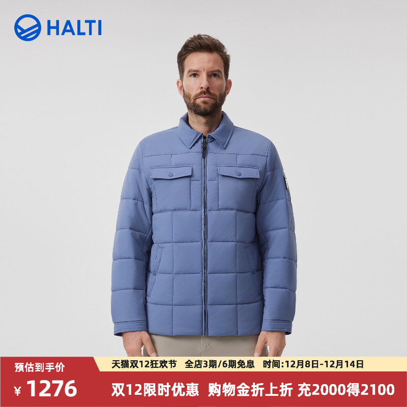HALTI哈尔男士户外P棉防风防泼水保暖棉服外套HDTFA59100S