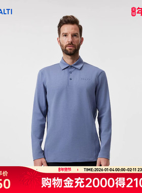 HALTI哈尔迪男士热特姆保暖亲肤拉普兰绒长袖POLO衫HPLFA58355S