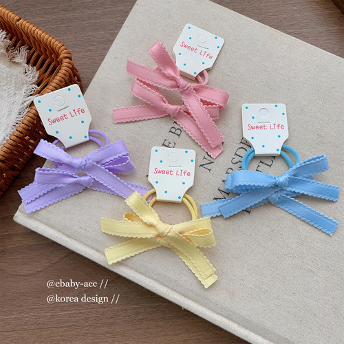 女童双马尾头绳发圈蝴蝶结