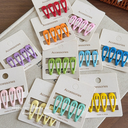 3cm水滴BB夹儿童迷你小发夹婴幼儿前额刘海夹不伤发侧边碎发卡夹