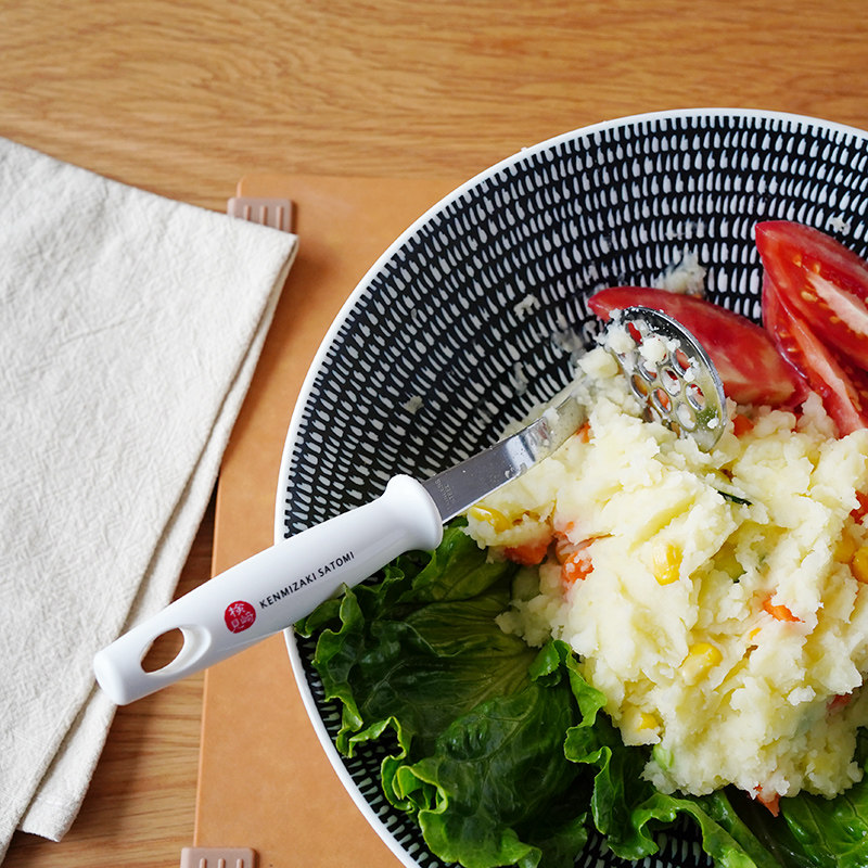 日本进口不锈钢压泥器 土豆沙拉碾压工具压署器 加厚耐用不变形