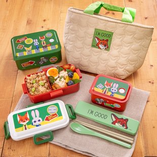 日本Skater 疯狂动物城朱迪尼克周边饭盒水杯餐具