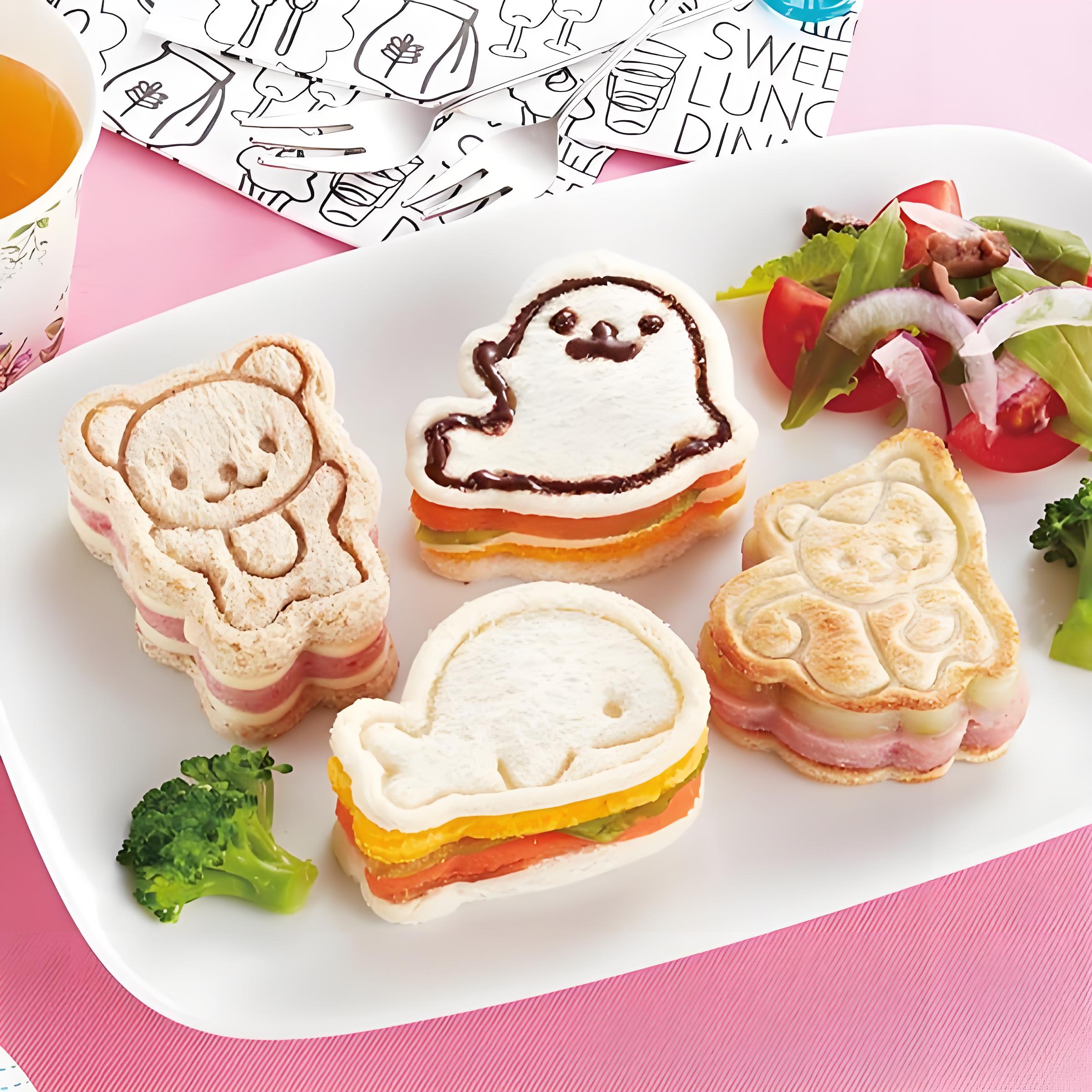 日本进口卡通可爱吐司面包印章