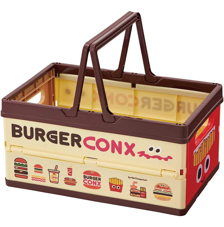 日本skater 可爱卡通户外野餐收纳篮 可折叠易收放旅游出行收纳箱