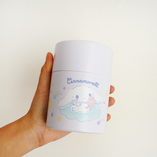 日本制筒型密封保存容器可爱玉桂狗咖啡豆茶叶猫粮狗粮防潮保鲜罐