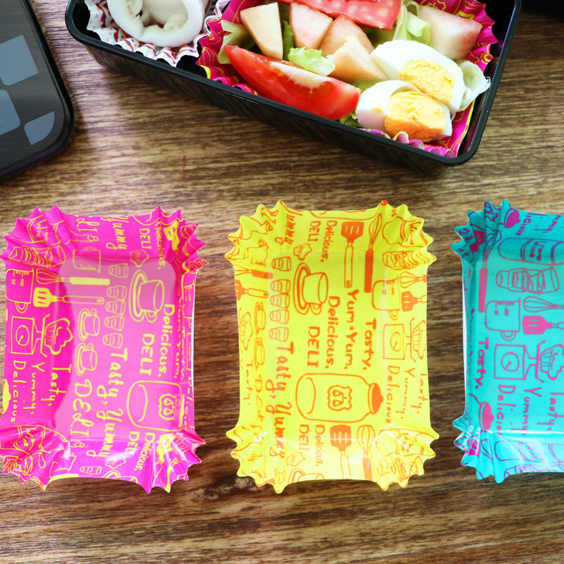 出口日本 创意厨房图案便当隔菜杯 小菜杯  微波炉使用ok 15枚入