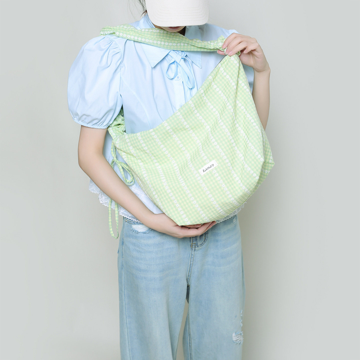 帆布包女韩系甜美清新少女包大容量斜挎包2026新款文艺托特包布袋