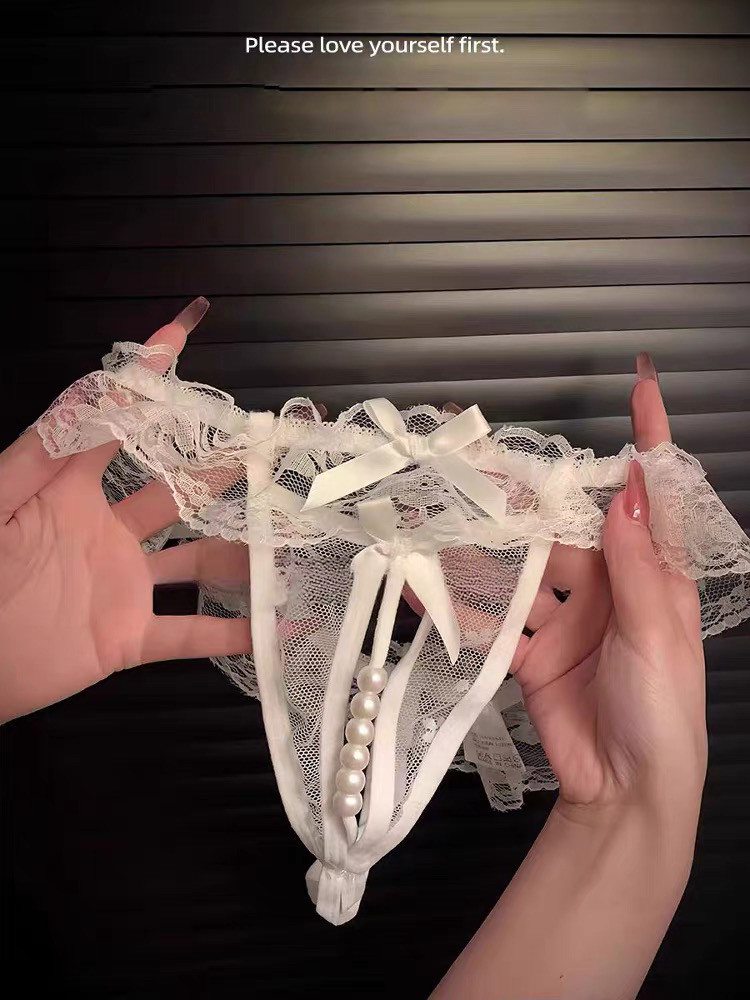 按摩串珠的魅力！纯欲蕾丝花边内裤丁字裤~性感细绳珍珠情调氛围~,女士内衣/男士内衣/家居服,女丁字裤,淘宝优惠券,粉丝福利购,淘宝优惠卷