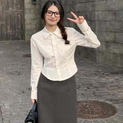 学院风jk制服白衬衫女长袖