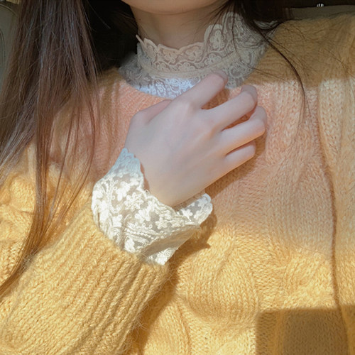 叠穿内搭洋气蕾丝打底衫