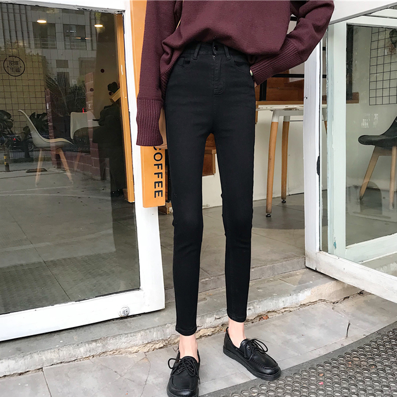 Çﶬ2018пîºÚÉ«¿ã×Ó¸´¹Å¸ßÑüС½ÅÅ£×пãÅ®×°ÐÞÉíÏÔÊݾŷÖǦ±Ê¿ã