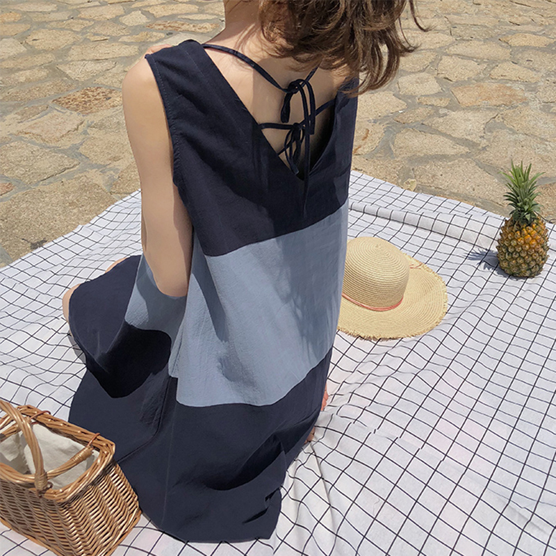 2018ÏÄ×°ÐÂ¿îÆ´½Óײɫºó±³Ïµ´ø°Ù´îÎÞÐäѧÉúº«°æ±³ÐÄÁ¬ÒÂȹŮװ³±