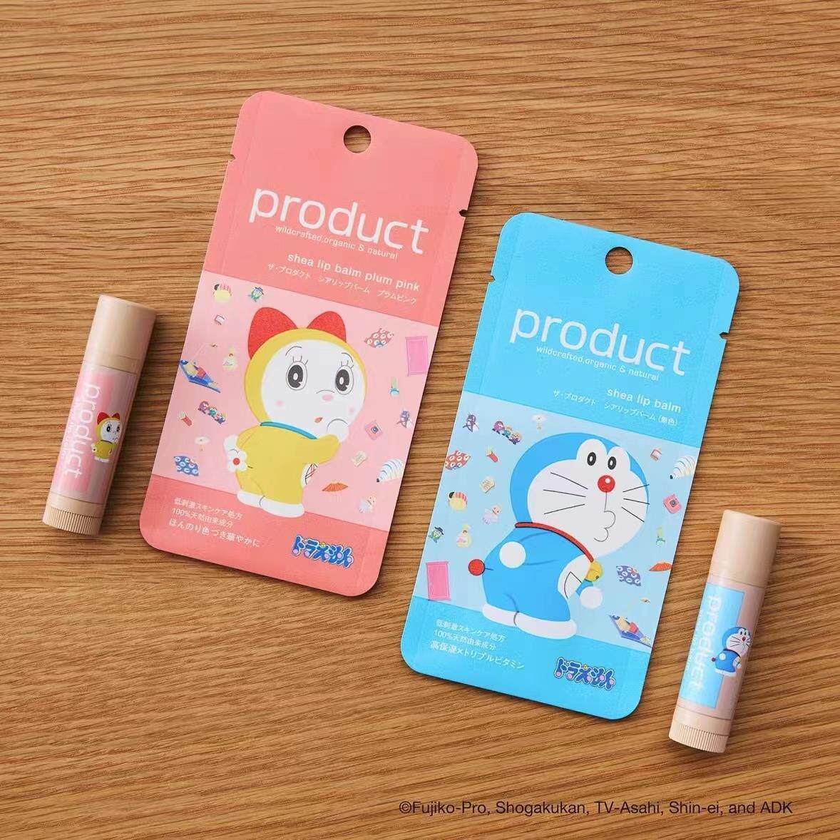 日本委托代买the product哆啦A梦联名限定乳木果油保湿润唇膏双色
