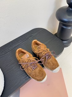 百搭运动休闲板渔夫鞋 小众编织休闲鞋 女26春新款 带德训鞋 真皮双鞋