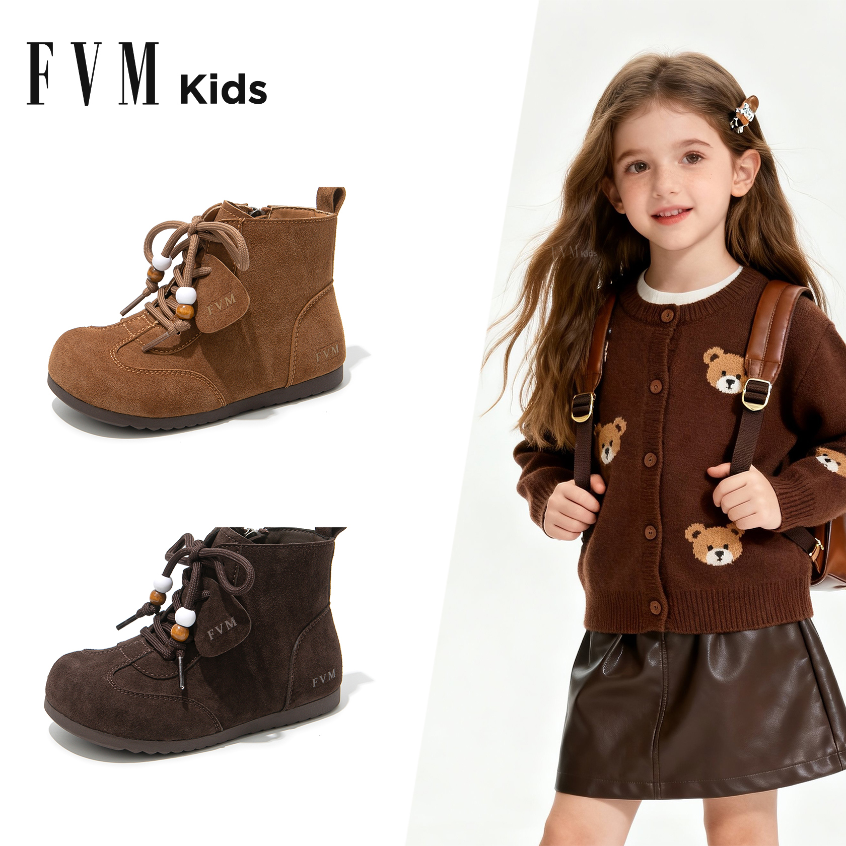 FVM女童马丁靴2025新款秋冬季