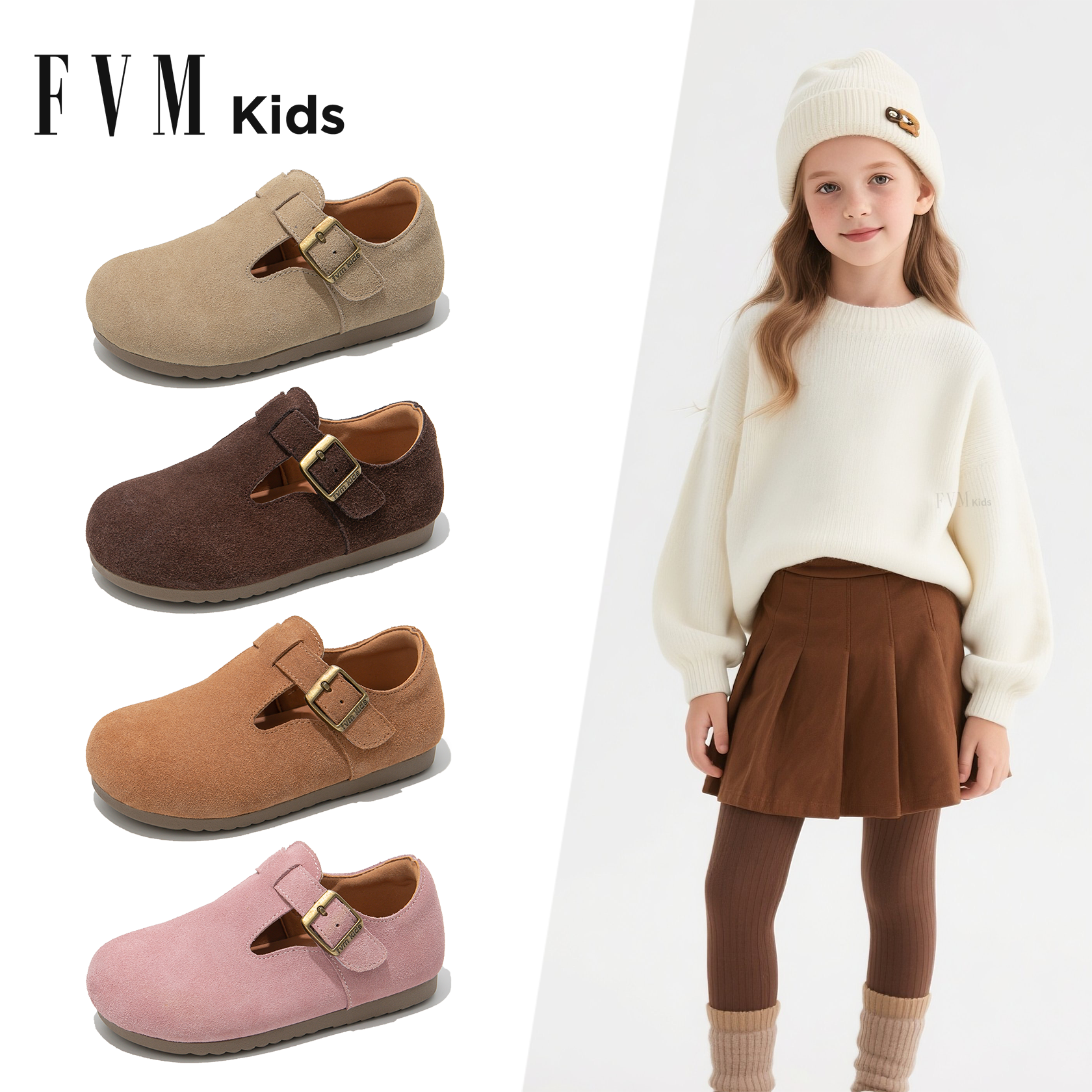 女童勃肯鞋儿童真皮小皮鞋2025新款秋冬季女宝女孩豆豆单鞋子秋鞋,童鞋/婴儿鞋/亲子鞋,皮鞋,淘宝优惠券,粉丝福利购,淘宝优惠卷