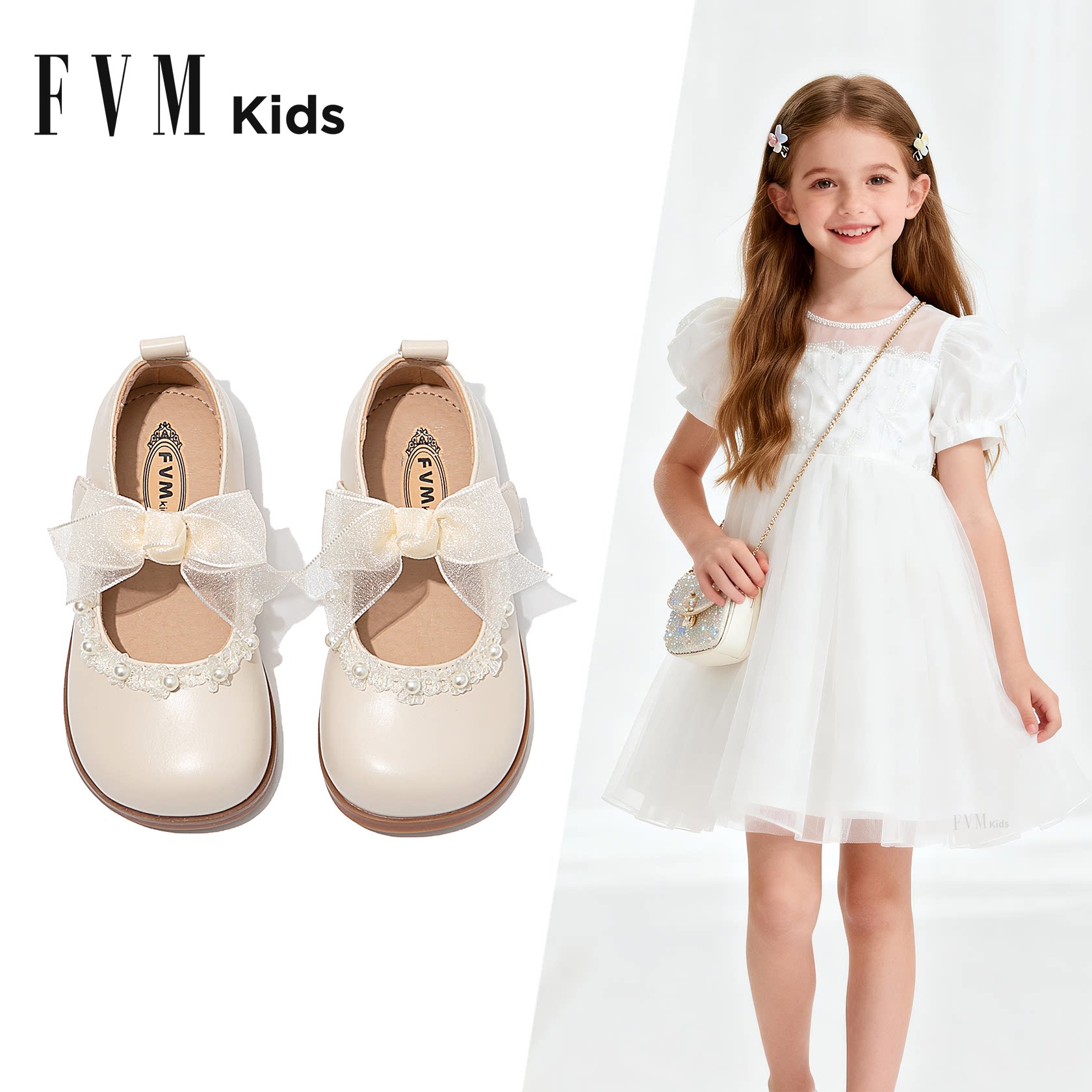 女童鞋子女宝公主水晶鞋2026新款春季春款儿童小皮鞋漂亮女孩单鞋