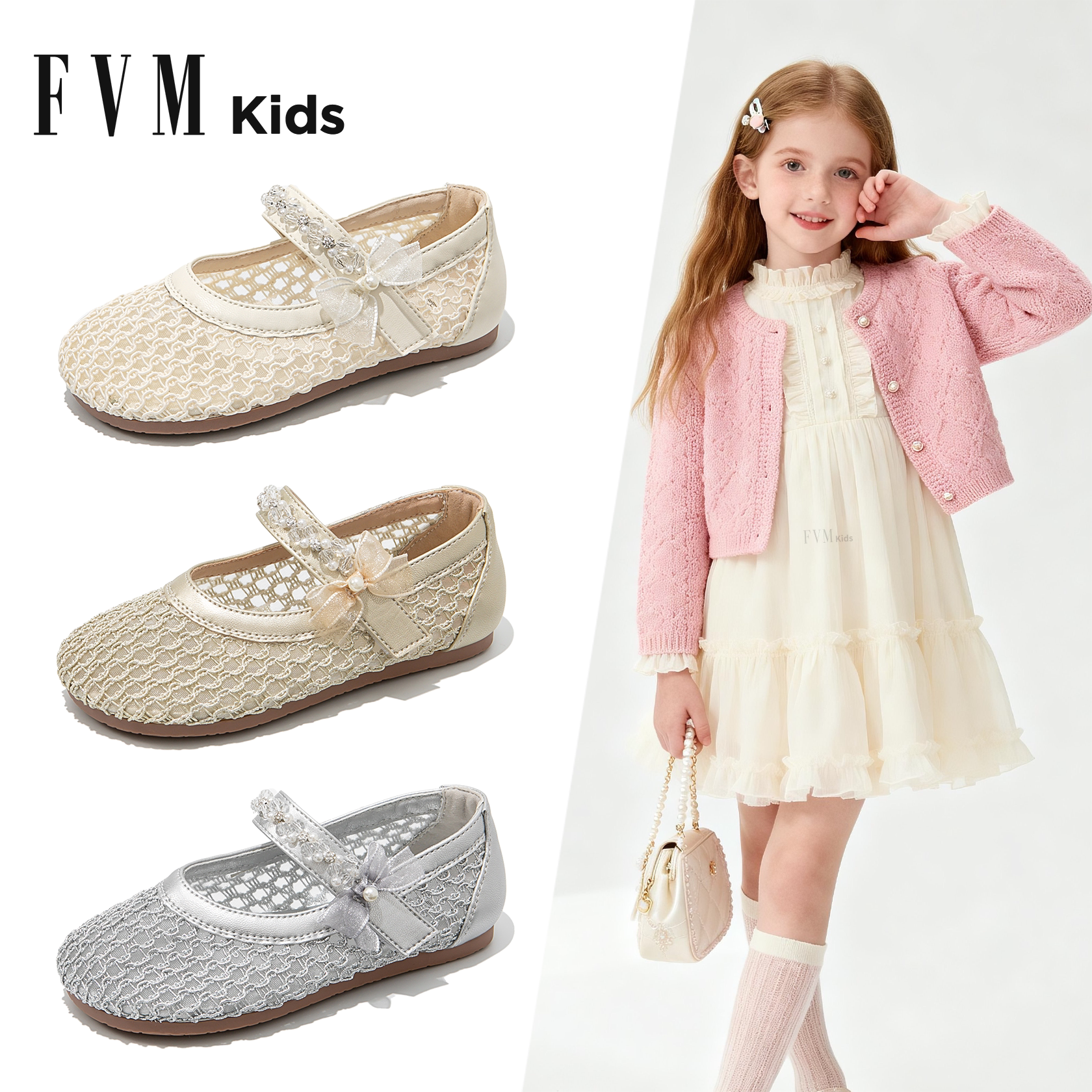FVM女童鞋子儿童公主包头凉鞋2026新款夏季夏款女宝软底洋气女孩