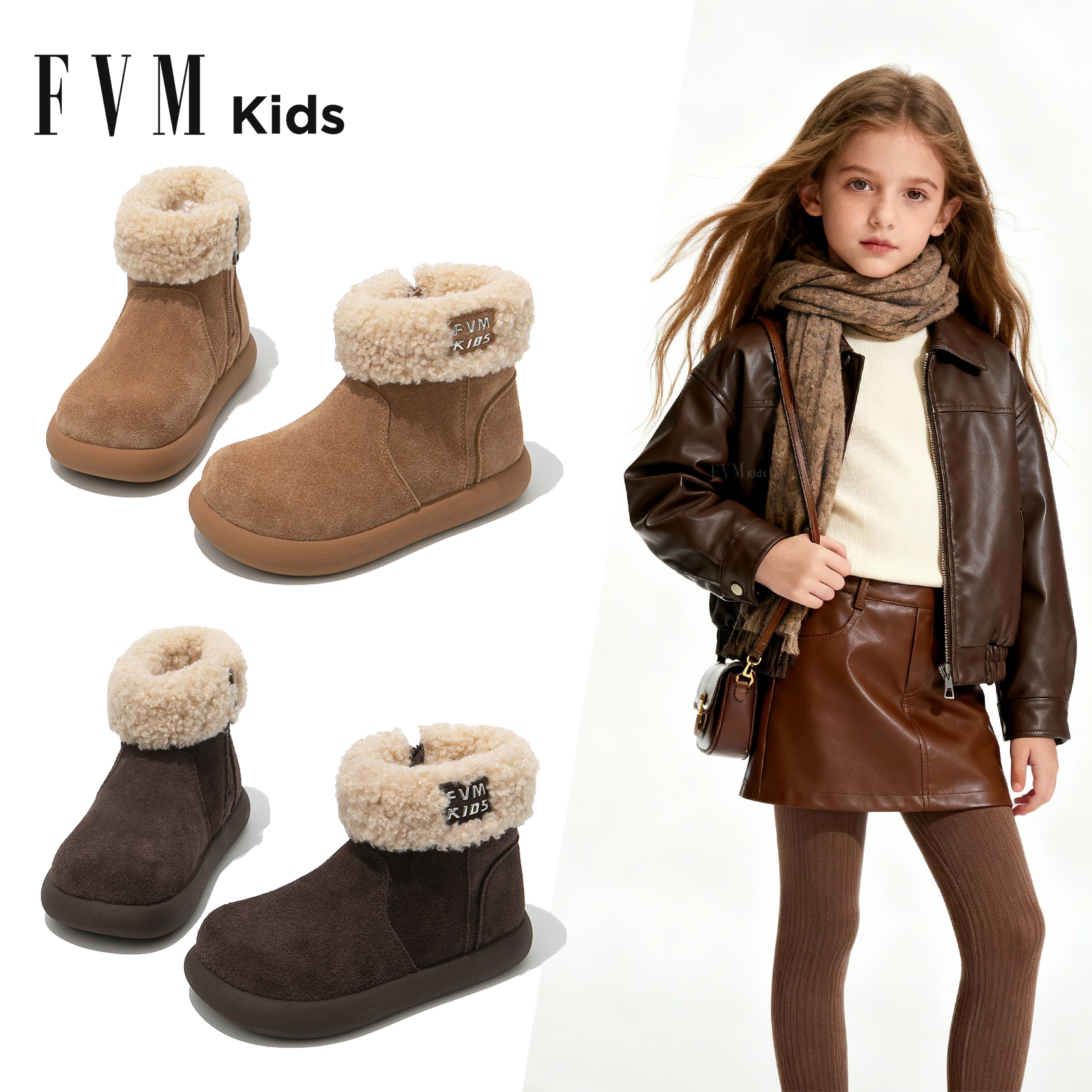 女童鞋子儿童二棉鞋【加绒加厚】