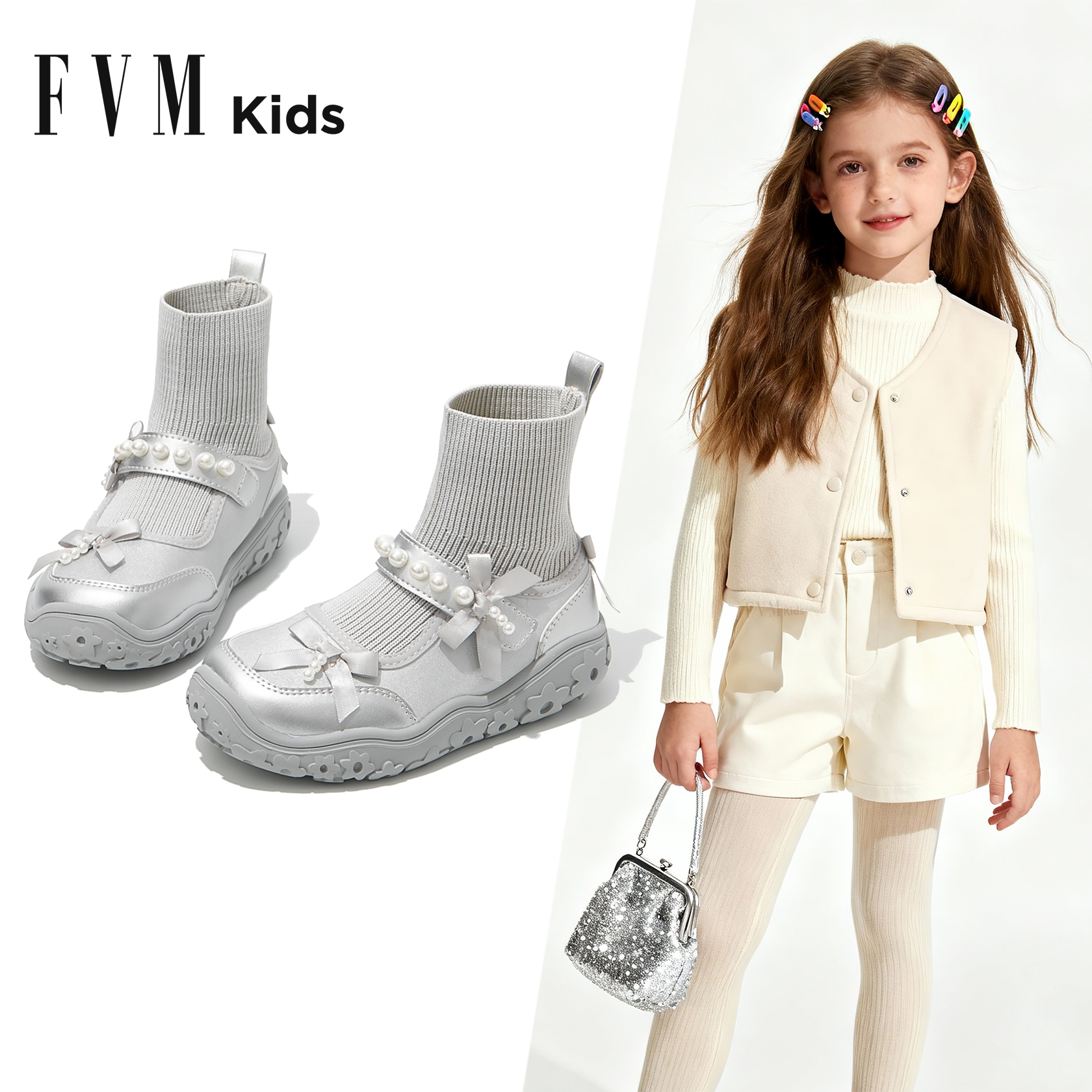 【加绒加厚】【女童洋气袜靴】