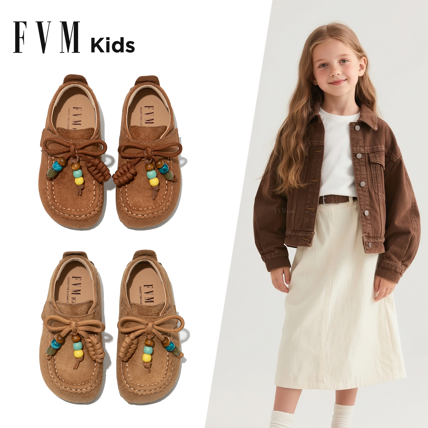 【升级防滑弹力软底】女童勃肯鞋